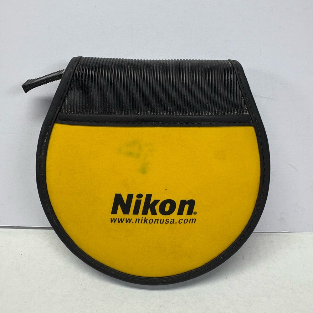 Vintage NIKON CD/DVD CASE Black / Yellow 90’s 12 Cd Slot